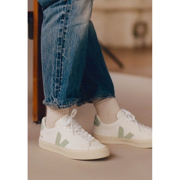 Veja Shoes - Veja Campo Sneaker Leather White Mint Green Women 10